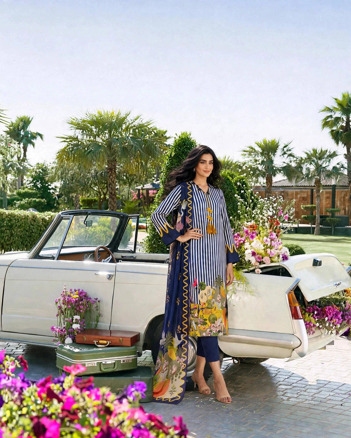 Roshaane Arabella – Printed 3-Piece Unstitched Ensemble