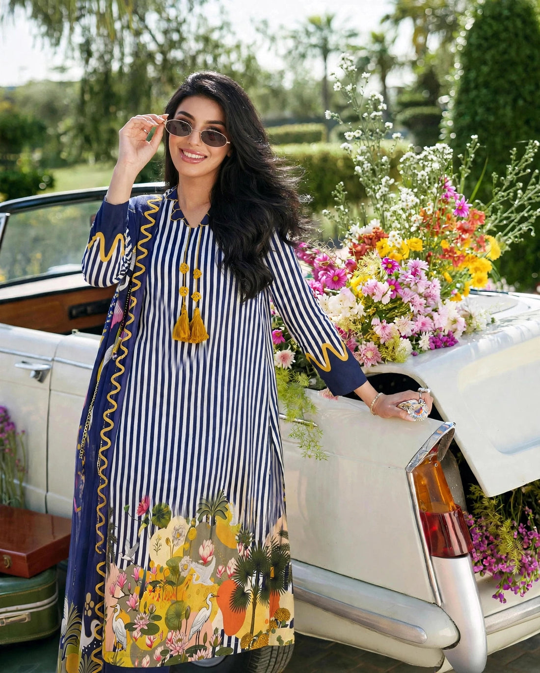 Roshaane Arabella – Printed 3-Piece Unstitched Ensemble