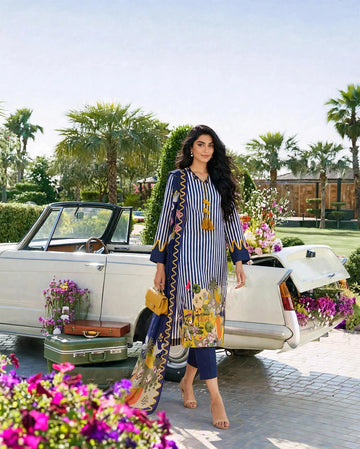 Roshaane Arabella – Printed 3-Piece Unstitched Ensemble