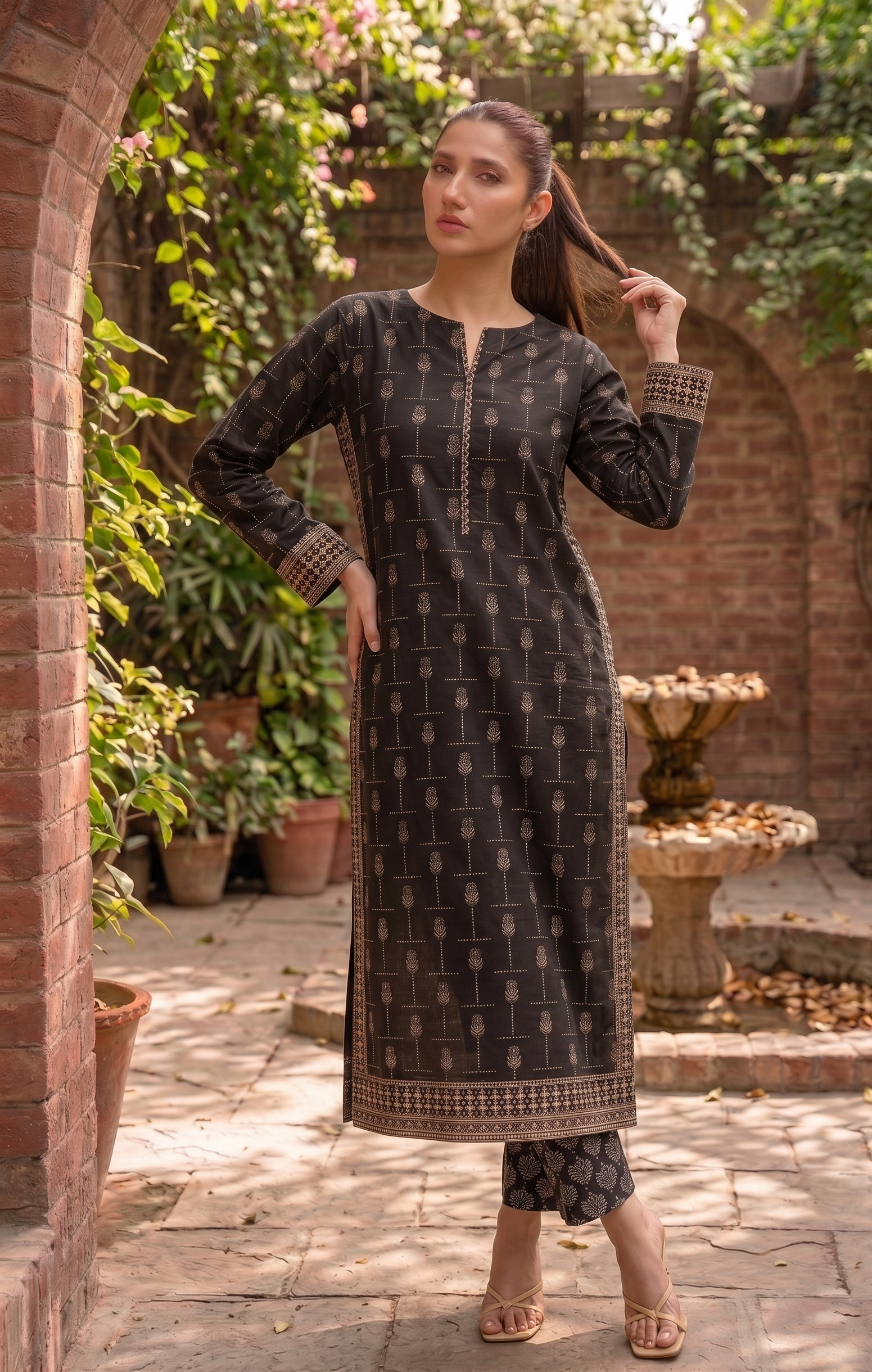 BOX BORDER – Bana Dora Unstitched 2 Piece