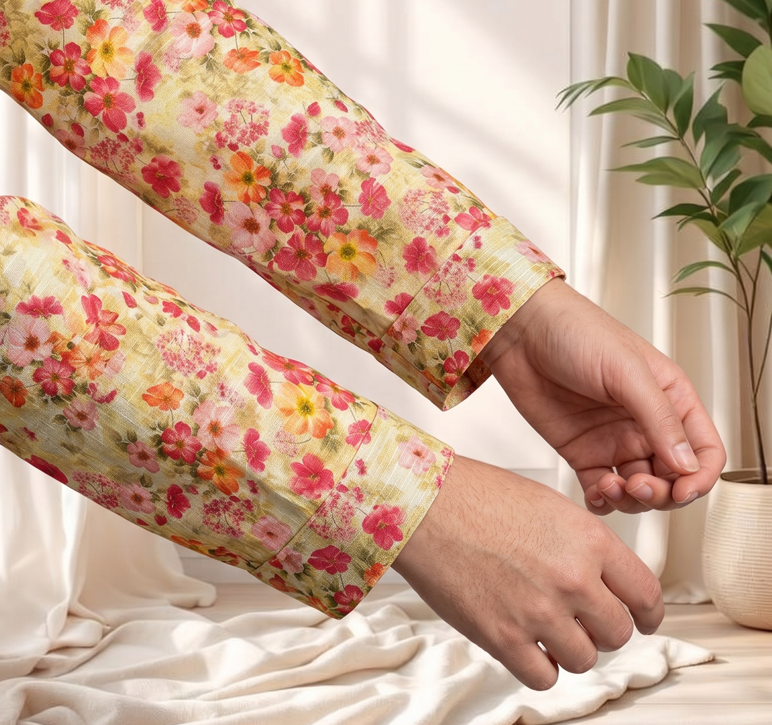 Sunlight Floral Printed Lawn Pret Set with Voile Dupatta – Bana Dora (2 Piece)