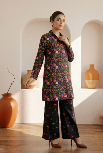 Black Forest Printed Lawn Pret Set – Bana Dora Floral Co-Ord (2 Piece)