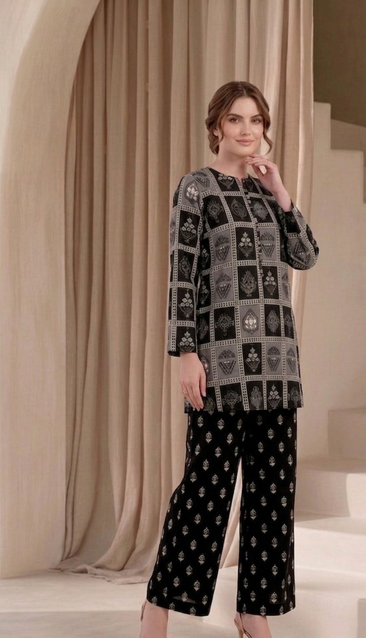 MOSIAC – Bana Dora Unstitched 2 Piece