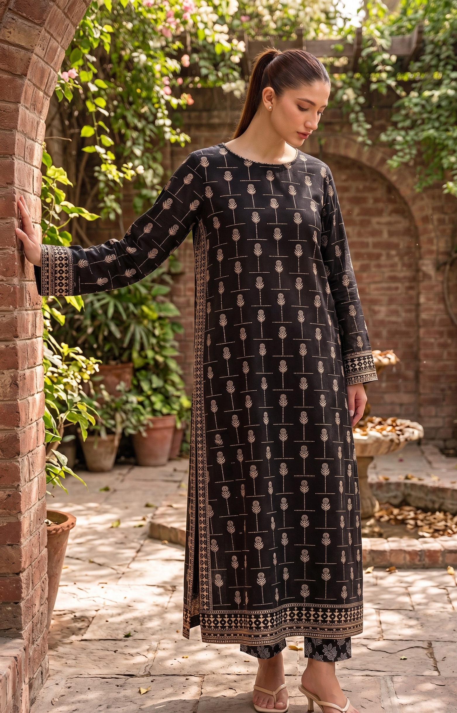 BOX BORDER – Bana Dora Unstitched 2 Piece