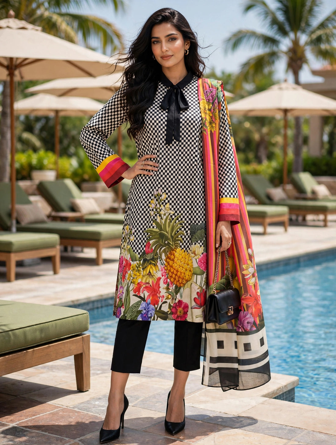 Roshaane Elowen – Printed 3-Piece Unstitched Ensemble | Volume 5