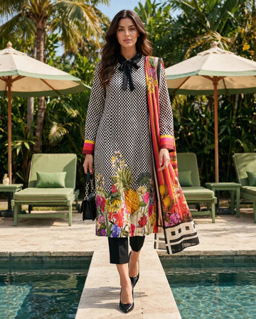 Roshaane Elowen – Printed 3-Piece Unstitched Ensemble | Volume 5