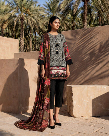 Roshaane Calista – Printed 3-Piece Unstitched Ensemble | Volume 5