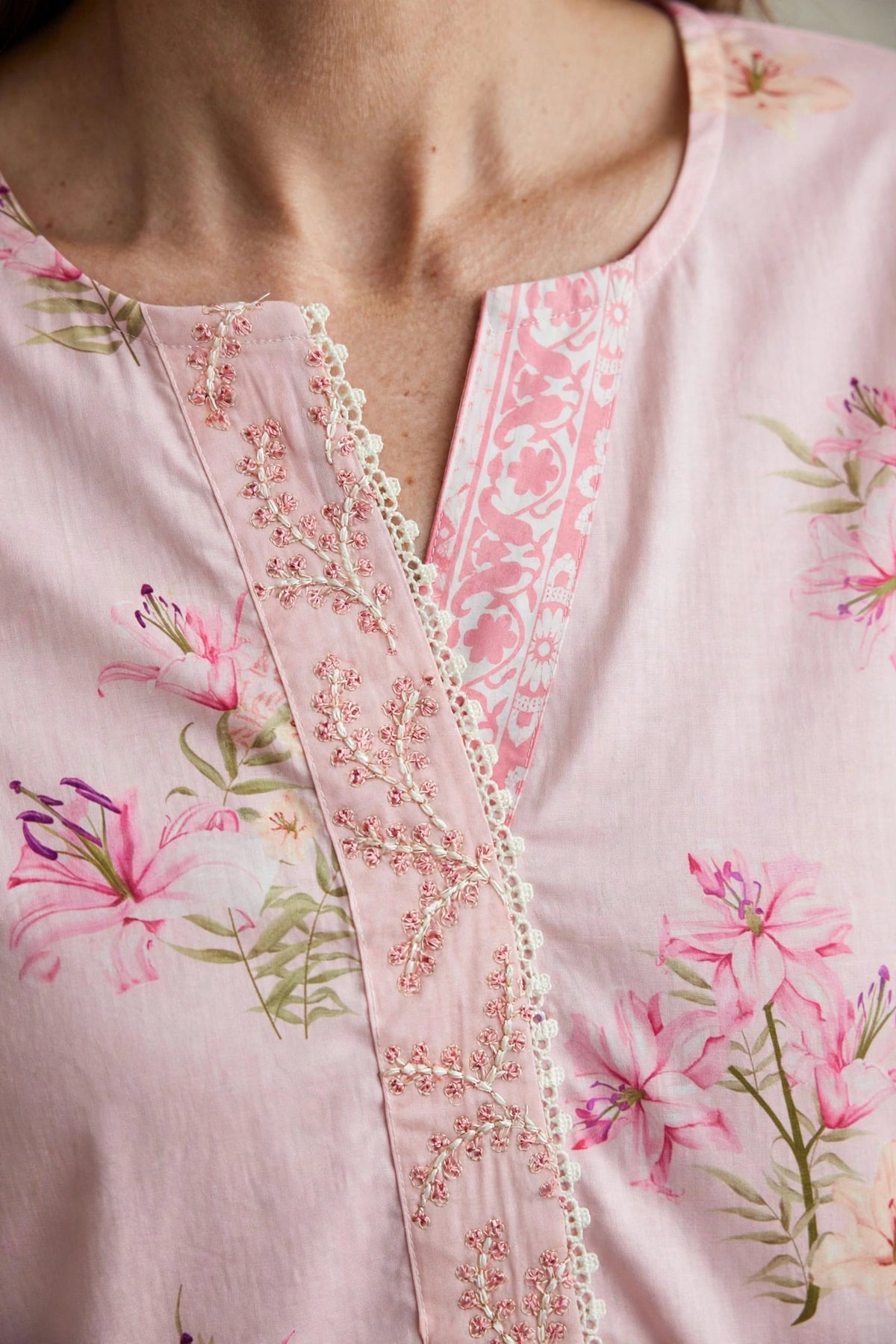 Roshaane Elara – Printed &amp; Embroidered 3-Piece Unstitched Ensemble | Volume 5