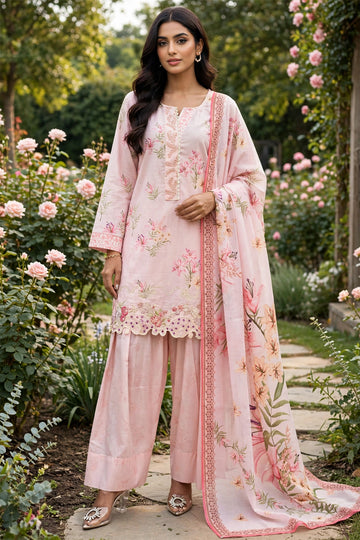 Roshaane Elara – Printed &amp; Embroidered 3-Piece Unstitched Ensemble | Volume 5