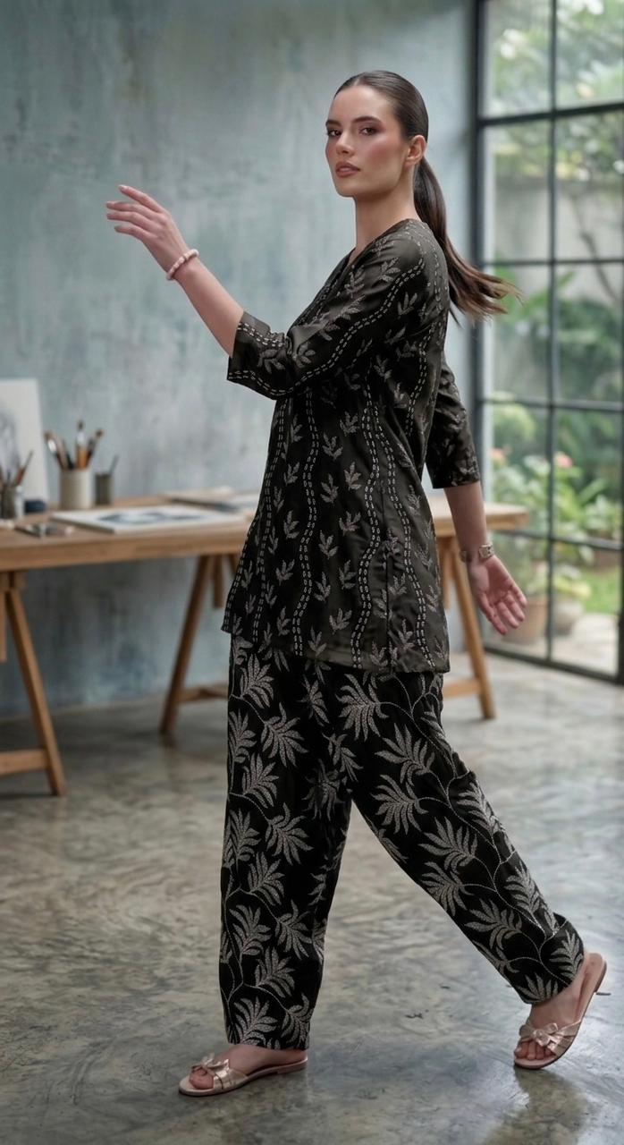 LEAF CHAINS – Bana Dora Unstitched 2 Piece