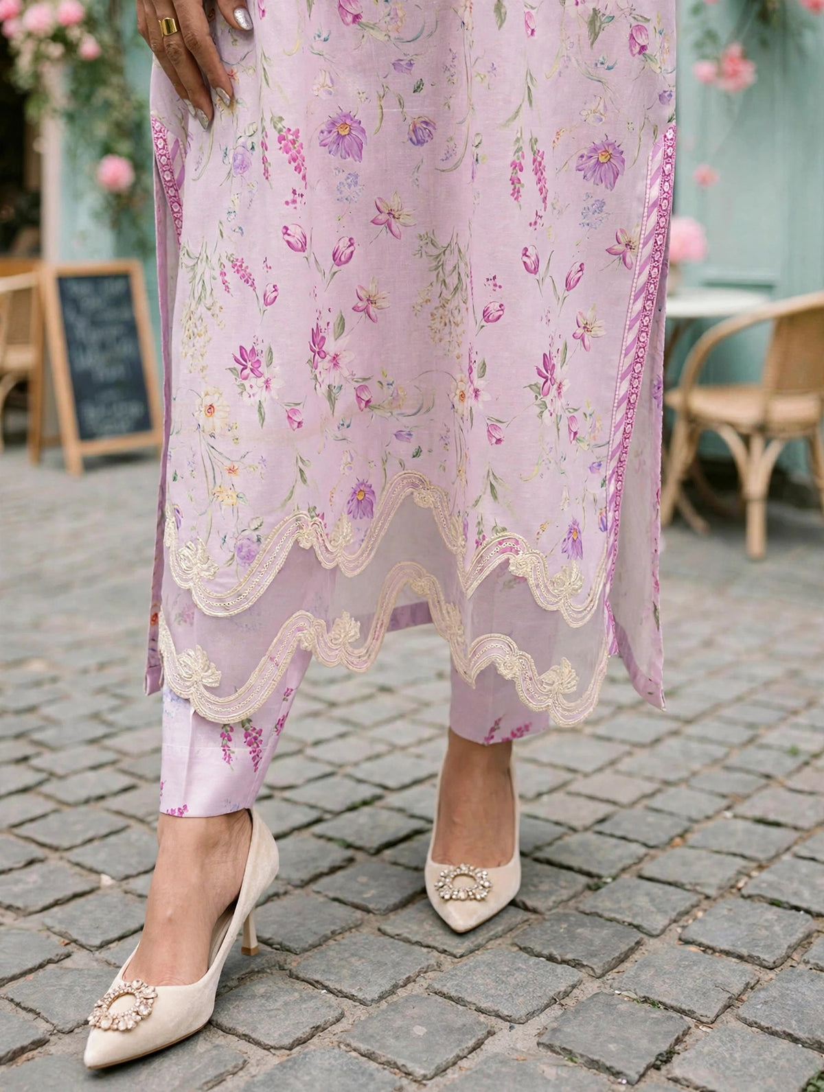 Roshaane Valentina – Printed &amp; Embroidered 3-Piece Unstitched Ensemble | Volume 5