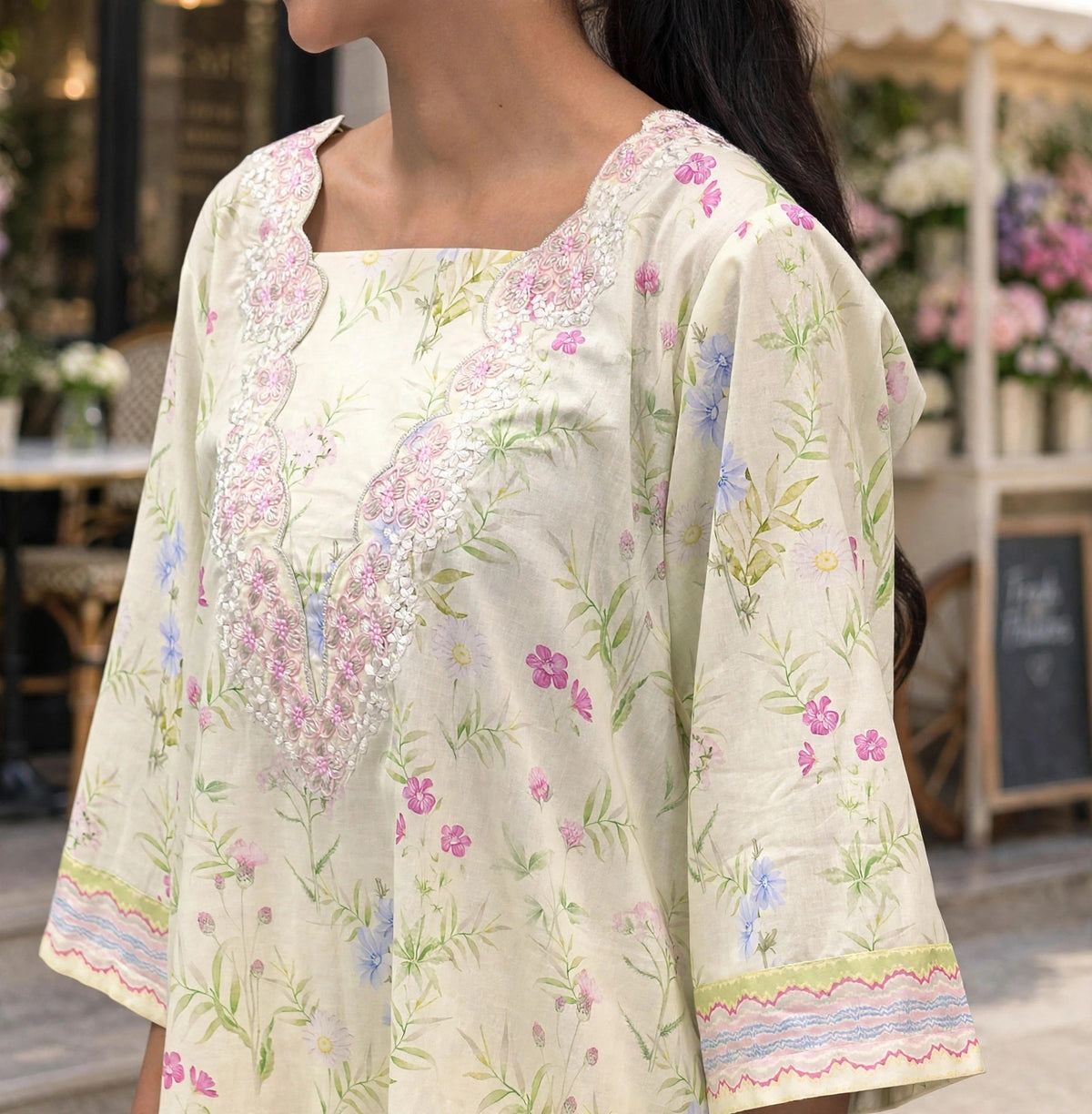 Roshaane Seraphine – Printed &amp; Embroidered 3-Piece Unstitched Ensemble | Volume 5
